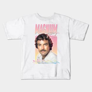 Magnum PI / Retro 80s Aesthetic Design Kids T-Shirt